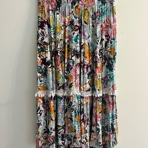 Free People Multicolor Abstract Maxi Skirt